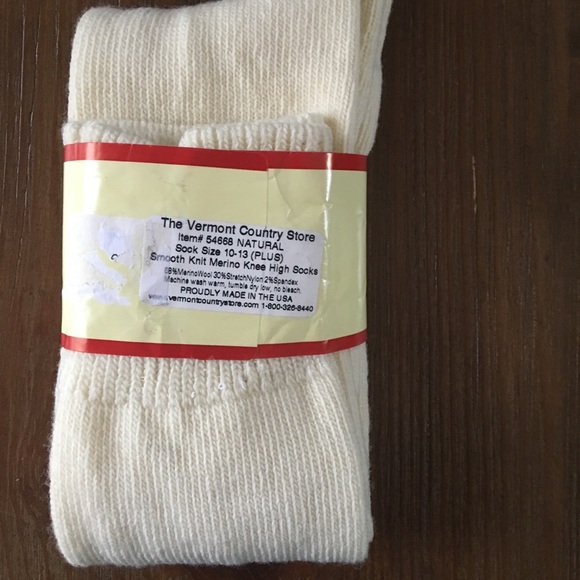 Vermont country store knee high socks natural plus - Picture 2 of 2